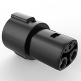 TOKREAL J1772 adapter front view for outdoor charging versatility.