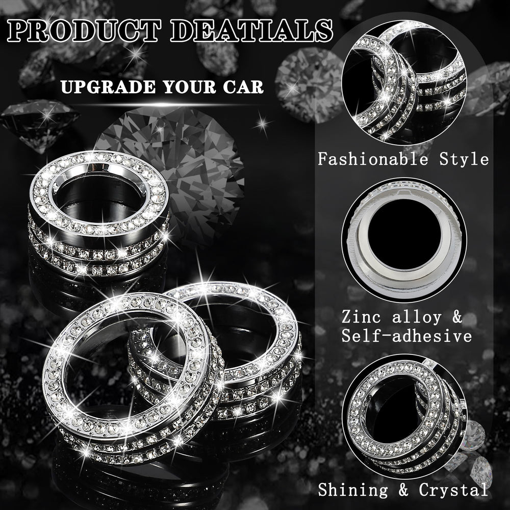 TOMALL Bling car accessory improves dash appearance with secure adhesion.