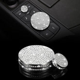 TOMALL Bling knob cover on Cadillac CT5 highlighting crystal accents.