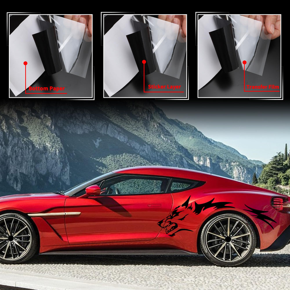 TOMALL Wolf trunk stripes enhance the vehicle silhouette and style.