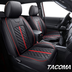 Tomatoman Tacoma seat cover front right in black-red protects seats and keeps them clean