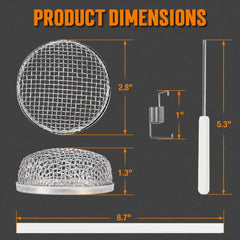 TONDA installation tool with vent screen for quick, tool-assisted RV setup