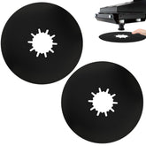 TonGass 5th wheel lube plate in black, 12-inch diameter, reduces towing friction.