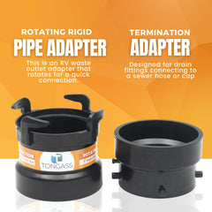 TonGass bayonet lug nubs provide sturdy RV fitting alignment.