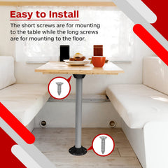 TonGass included long and short screws for simple on-site mounting.