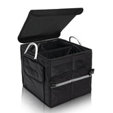 Tongketec Small Trunk Organizer with Lid keeps car clutter tidy and items protected.