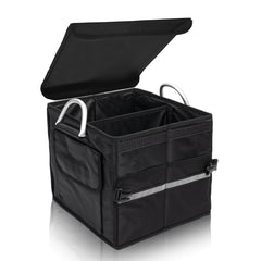 Tongketec Small Trunk Organizer with Lid keeps car clutter tidy and items protected.