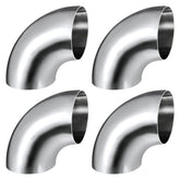 Tongze 3 inch exhaust bend pipe, 90 degree, four-pack for versatile car DIY mods