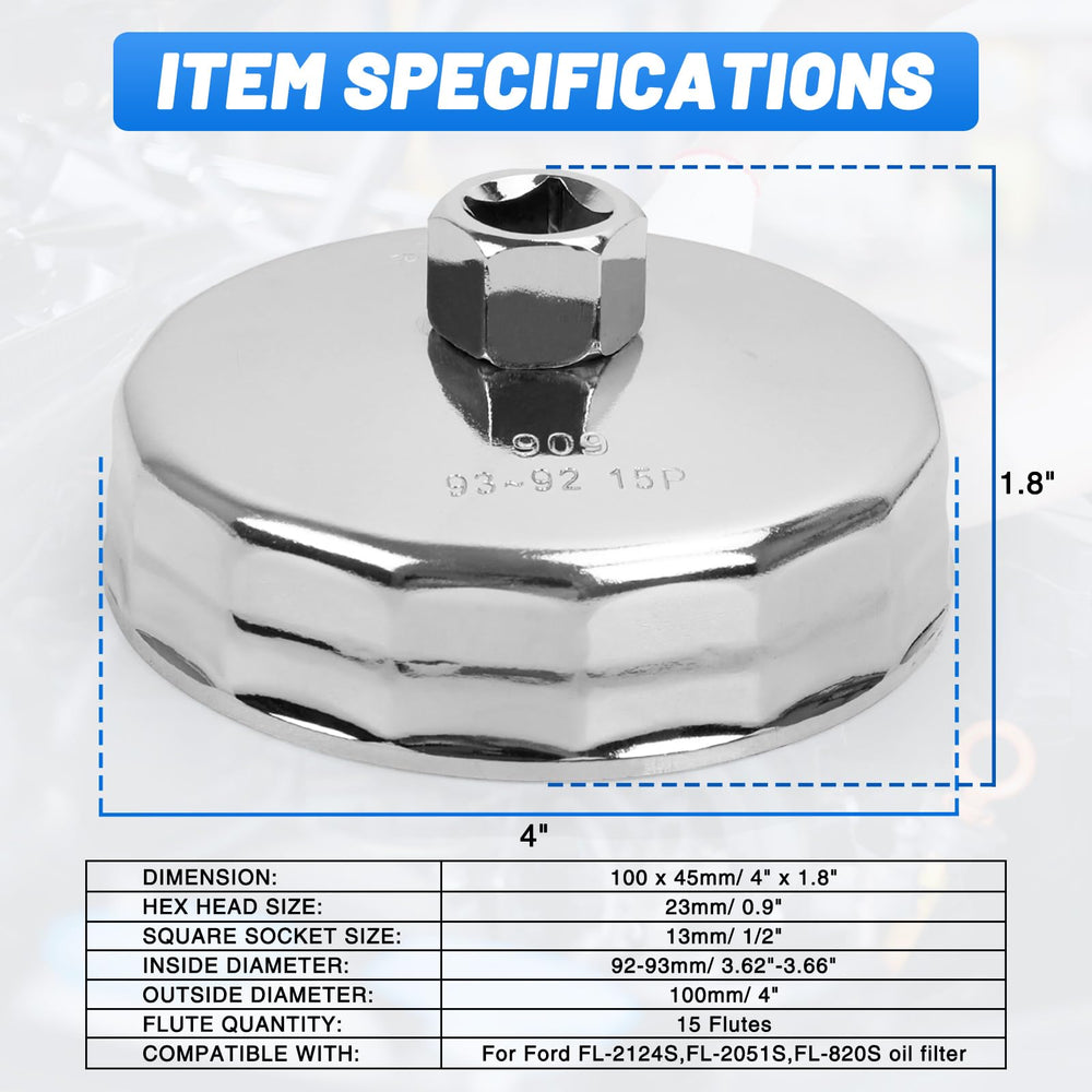 Tongze Ford FL-2124S compatibility with filter cap detail