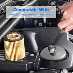 Tongze tool compatible with Wix 57356 and 15400-PLM-A02 filters for quick changes.