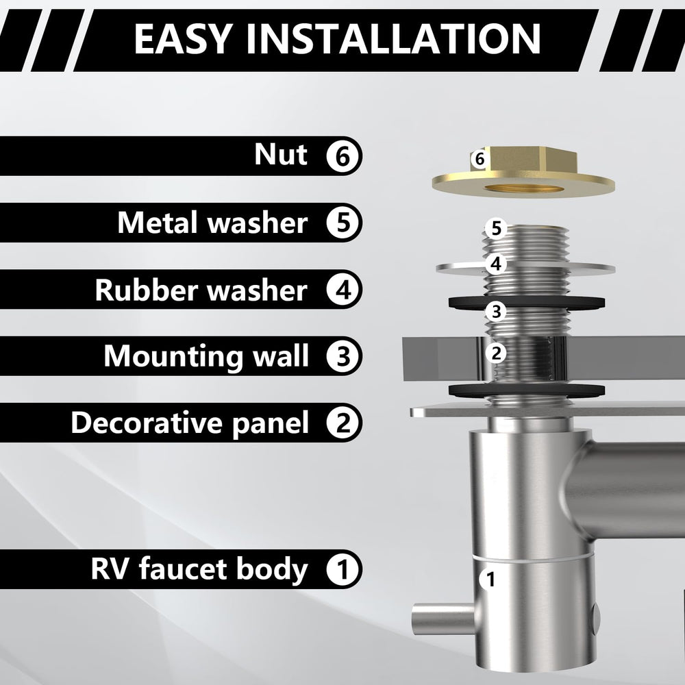 TONNY easy-installation faucet reduces plumbing hassle with simple tool-free setup.