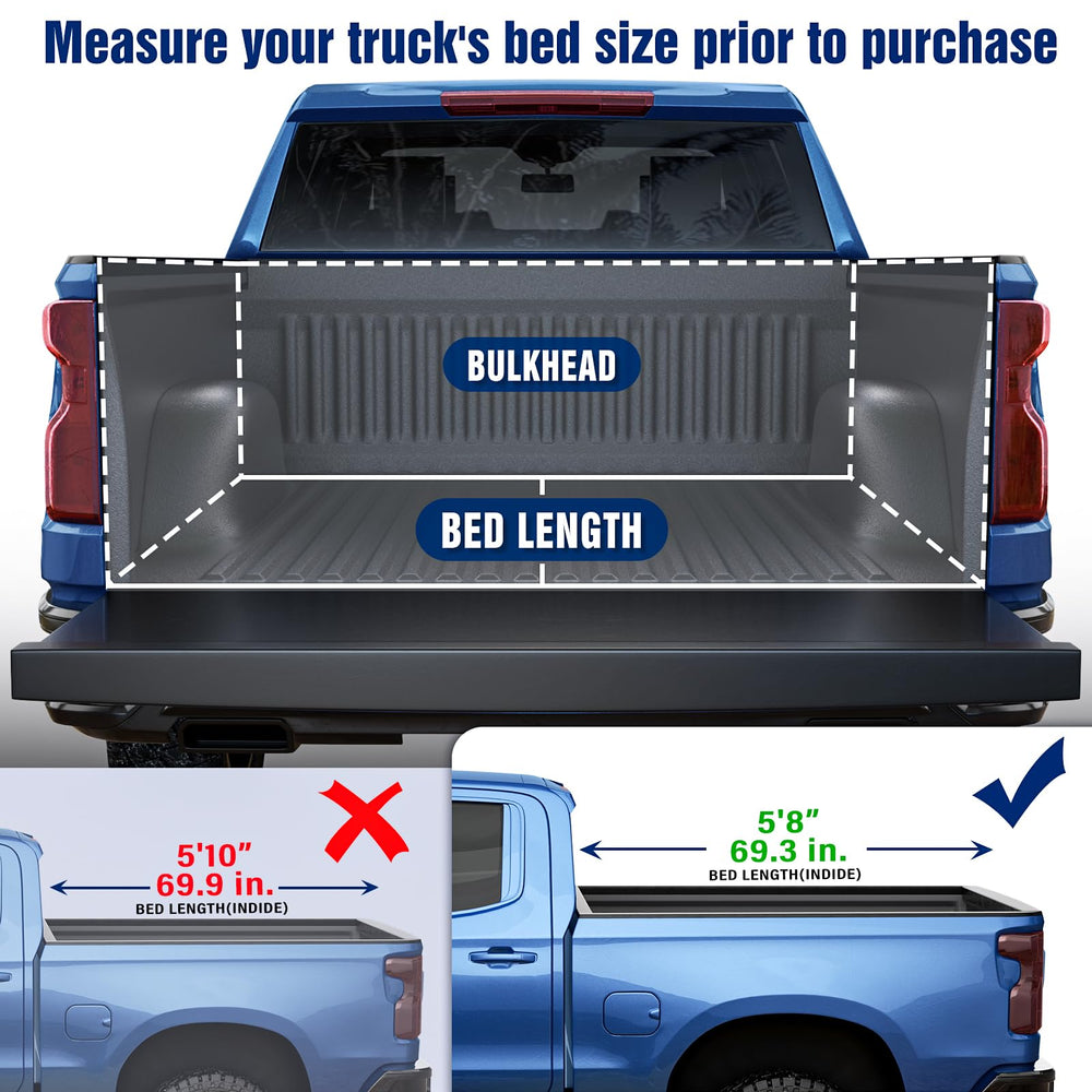 Tono King full bed access with the cover folded up for easy hauling.