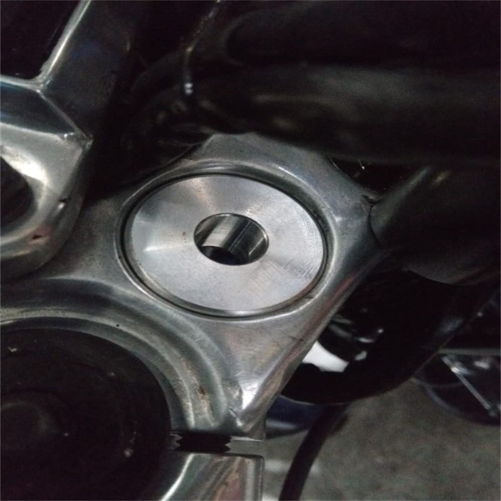 TONRYCUE handlebar riser bushings in silver finish enhance bike aesthetics and fit.