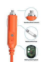 Close-up of Tonton DC7909 to DC8020 connector with an 8.0mm plug.