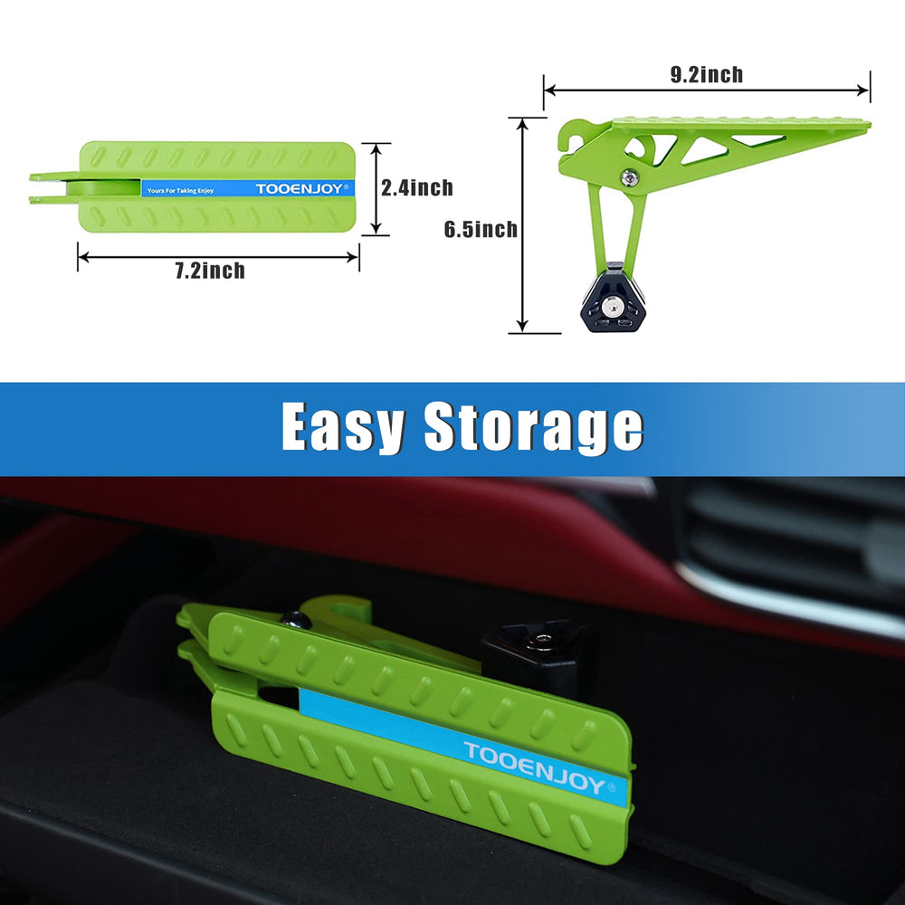 TOOENJOY universal fit car door step extended platform shows stability.