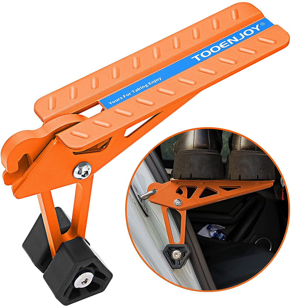 TOOENJOY universal door step fits most cars for easier rooftop access.
