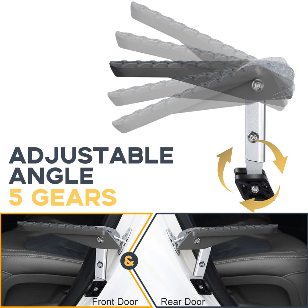 TOOENJOY five-gear system door step offers precise angle control for safe roof access