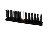 ToolBox Widget quarter-inch socket organizer in action for quick tool organization.