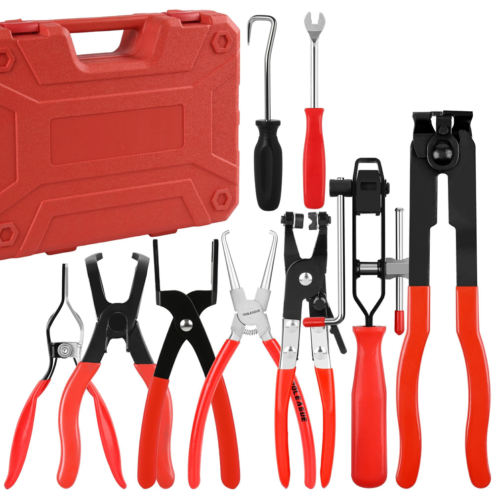 TOOLEAGUE 9Pcs fuel line disconnect pliers set for quick automotive work