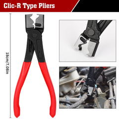 TOOLEAGUE Clic-R type pliers close-up showing CRV steel durability for clamps.