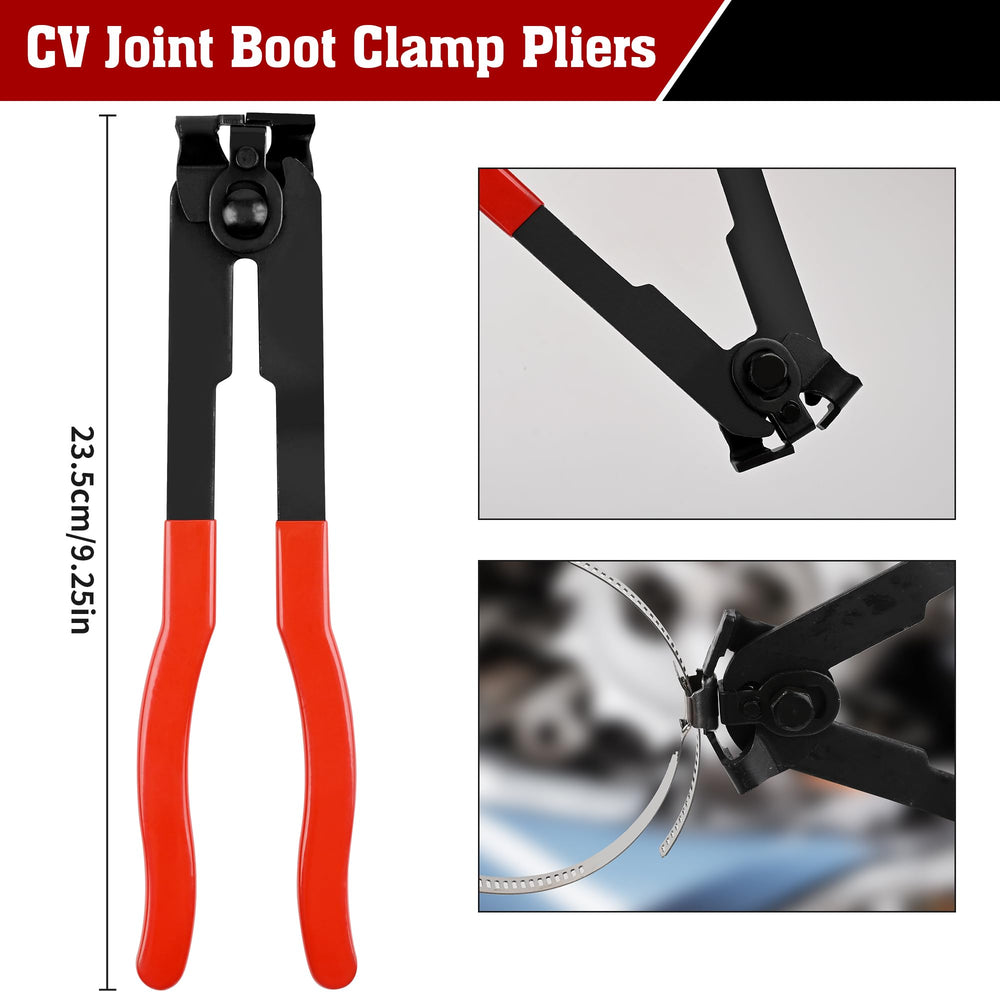 TOOLEAGUE hose clamp pliers in action for radiator hoses and cooling lines.