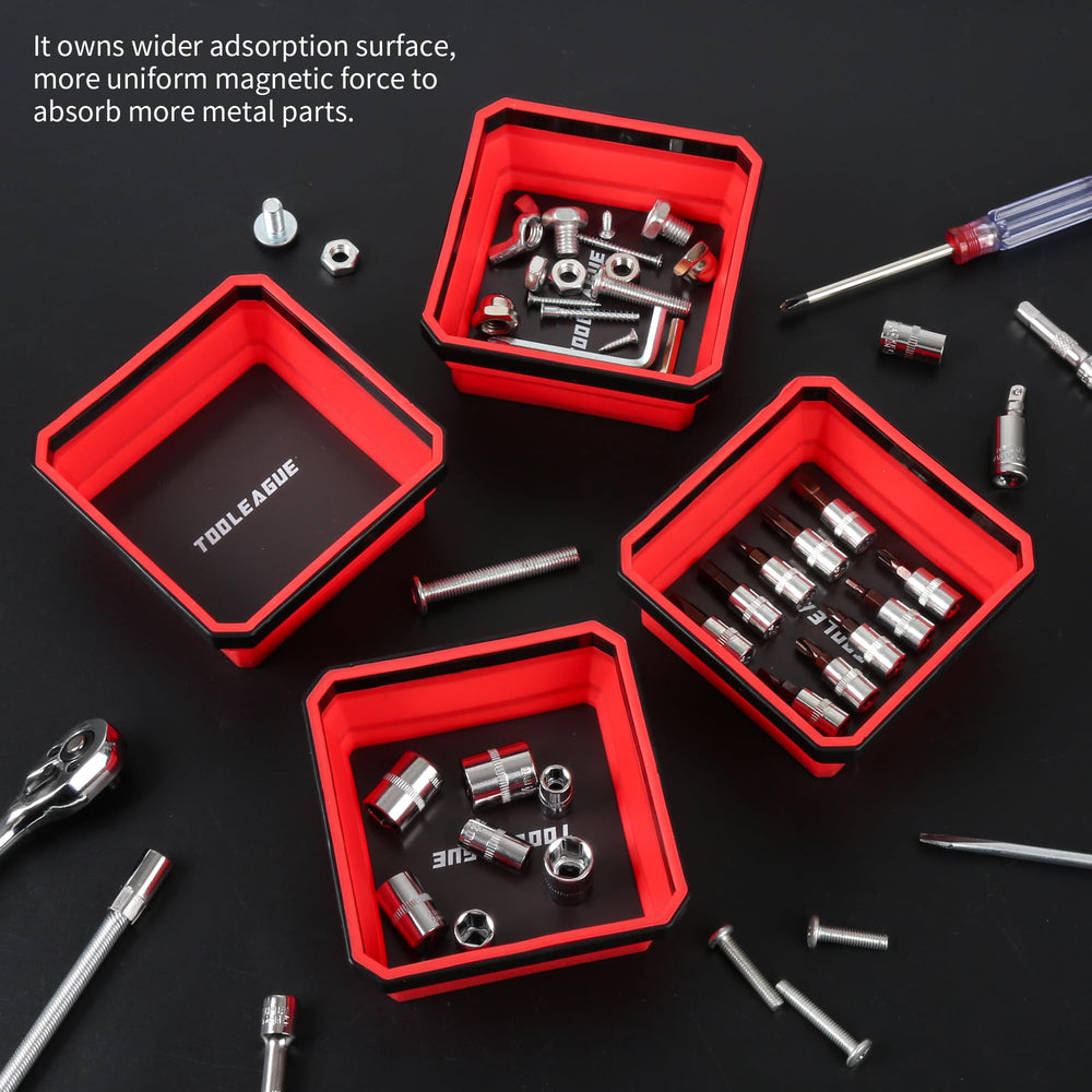 TOOLEAGUE magnetic pickup pen in use lifting small metal parts