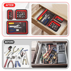TOOLEAGUE workbench set keeps parts visible and accessible.