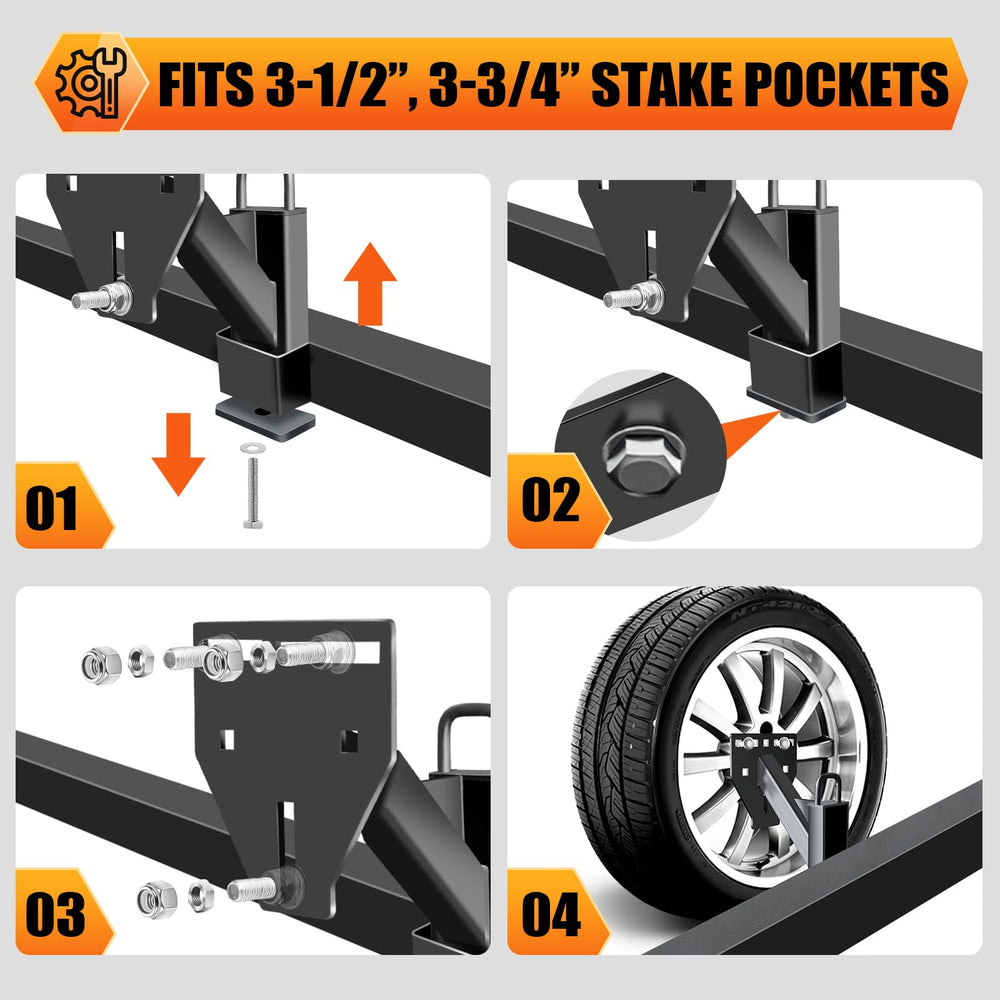 toolhoper stake pocket spare tire mount supports up to 150 pounds for safe travel