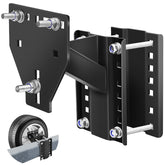 Toolhoper trailer spare tire mount with 3-nut lock for secure travel.