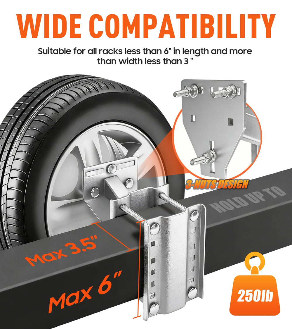 toolhoper mounted spare tire carrier with rust-resistant finish for outdoor use.