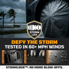 TOOLTROOPERS TIRESHIELD PRO StormLock buckle secures the cover in windy conditions.