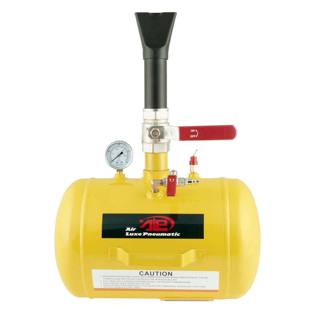 Tooluxe 30007L bead sealer front view shows professional-grade seating for large tires.