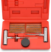 Tooluxe 50002L tire repair kit in blow-mold case for quick roadside fixes