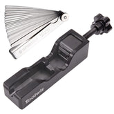 Toolwiz spark plug gap tool with 32-blade gauge for precise gaps.