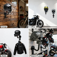 Tooyuart open-face and full-face helmets securely stored on the rack