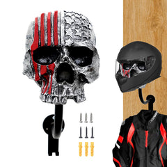 Tooyuart red skull helmet wall mount displaying helmet securely for display