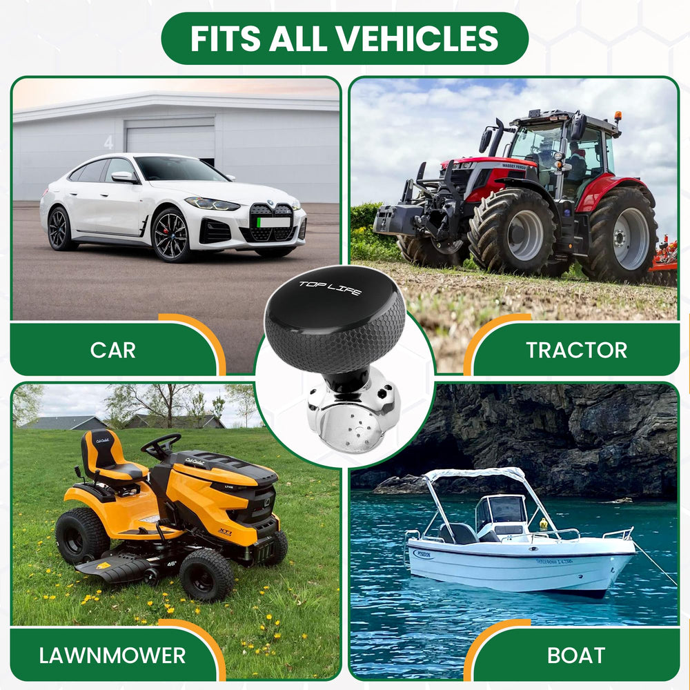 Top Life steering wheel knob easy installation with included hardware