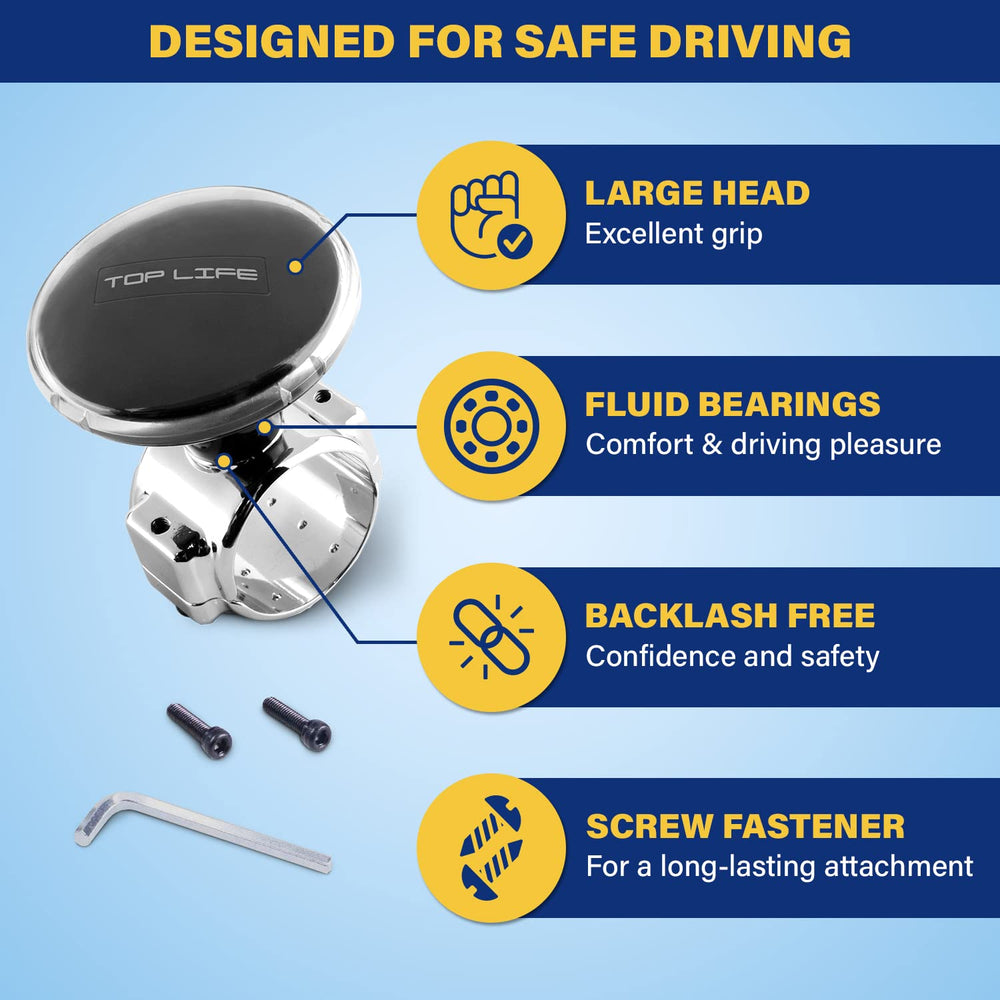 Top Life knob in use by a truck driver for easier maneuvers