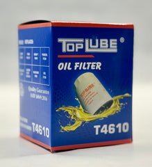 Top Lube T4610 oil filter uses cellulose element for steady contaminant capture.