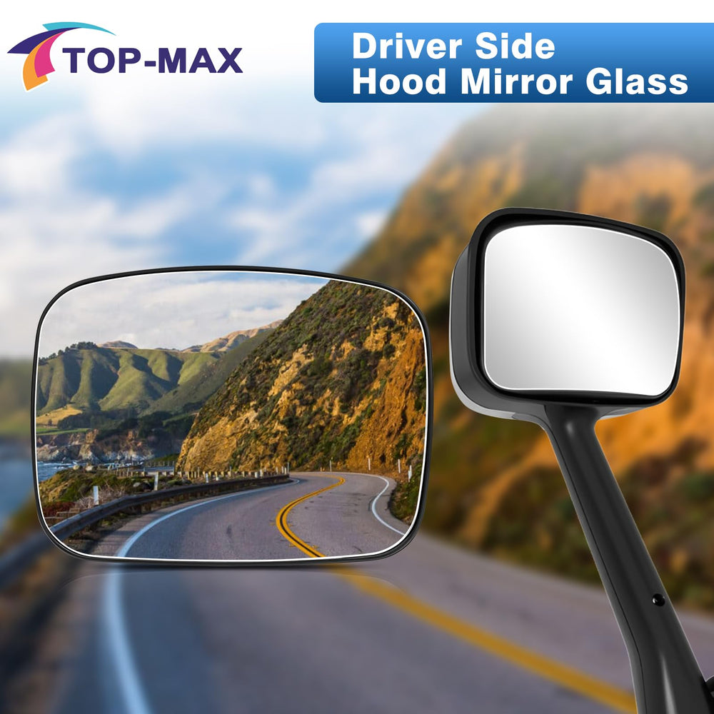 TOP-MAX close-up of mirror glass texture shows durable construction.