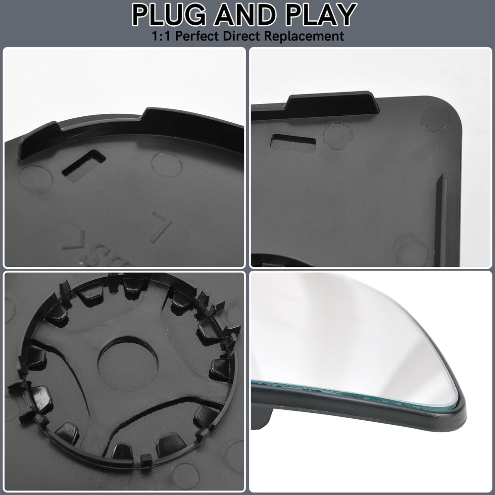 TOP-MAX convex mirror surface widens side view for safer lane changes