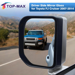 TOP-MAX convex view mirror glass expands view for better lane awareness.