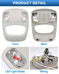 Top-Max Dodge Ram interior light assembly enhances night driving visibility.