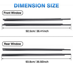 TOP-MAX door seal assembly demonstrates snug fit into window slot.