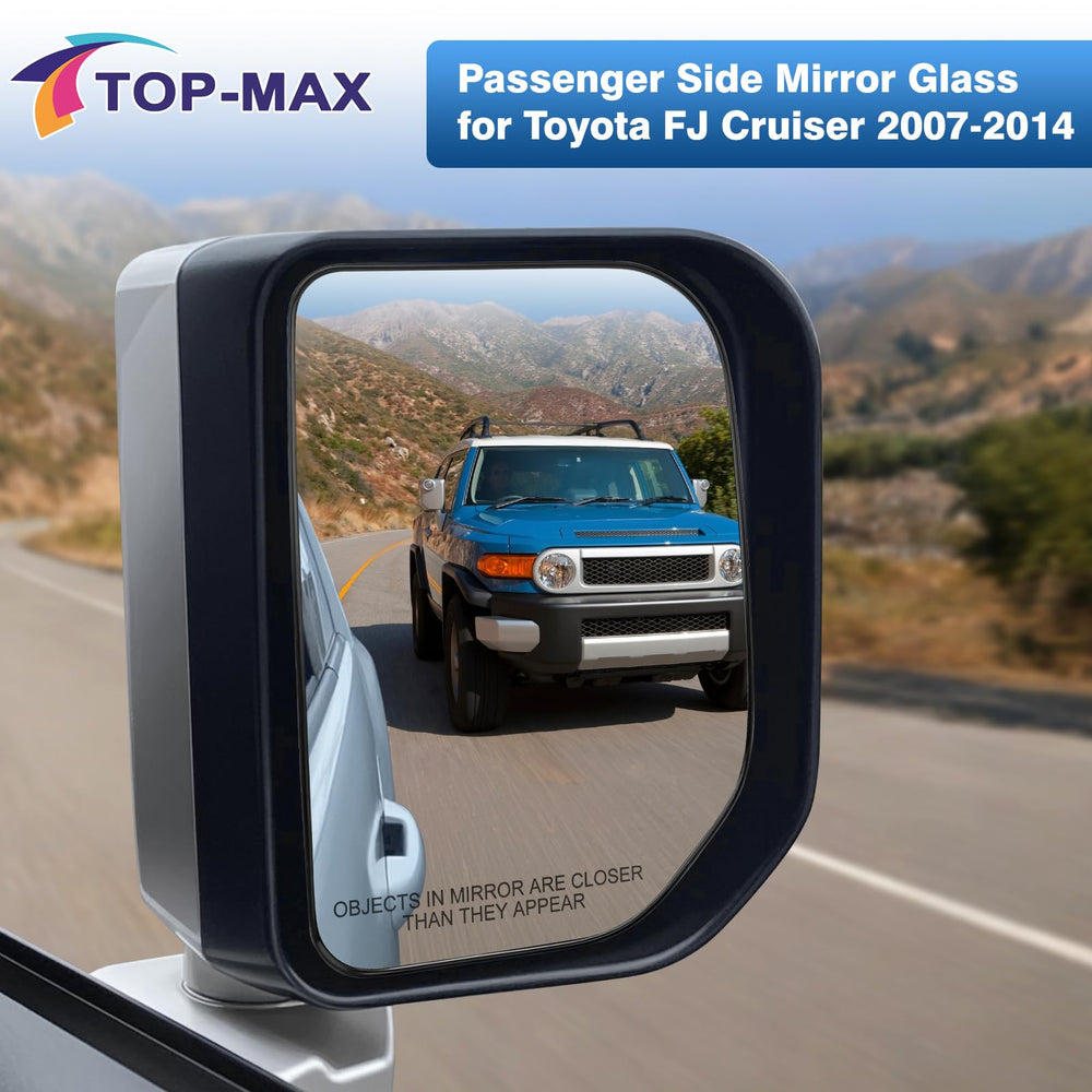 TOP-MAX heated mirror helps maintain clear sight in rain.
