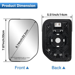 TOP-MAX mirror glass with backing plate ensures secure fit on FJ Cruiser.