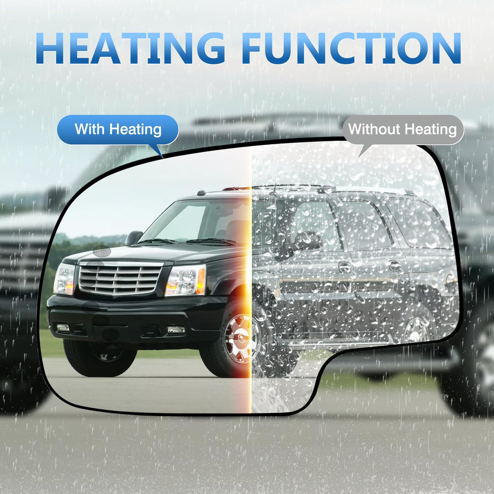 TOP-MAX heated convex left mirror glass delivers clear reflections in rain
