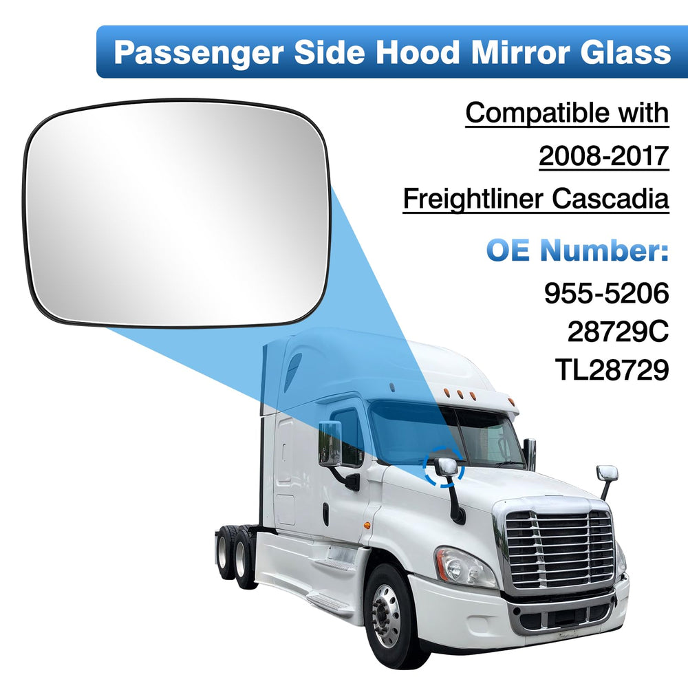 Top-Max black backplate supporting the hood mirror assembly securely.