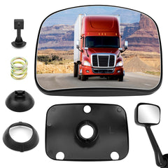 TOP-MAX hood mirror glass driver side for Cascadia enhances highway visibility.