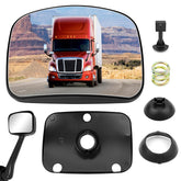Top-Max hood mirror glass passenger-side with convex view for wider field of vision.